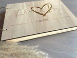 Gepersonaliseerd houten gastenboek 