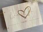 Gepersonaliseerd houten gastenboek 
