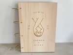 Gepersonaliseerd houten gastenboek 