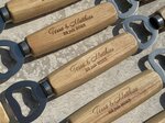 Gegraveerde houten flesopener (vanaf 10 stuks)