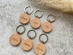 Gegraveerde houten sleutelhanger (vanaf 10 stuks)