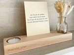 Gegraveerde kaarthouder | vaasje, droogbloemen & theelicht