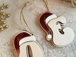 Houten kersthanger met kerstmuts