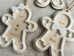 Houten kersthanger peperkoekmannetje