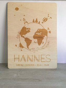 Naambord XL gepersonaliseerd