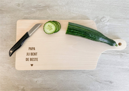Houten snijplank gegraveerd