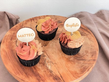 Cupcaketoppers &#039;cirkel&#039; modern