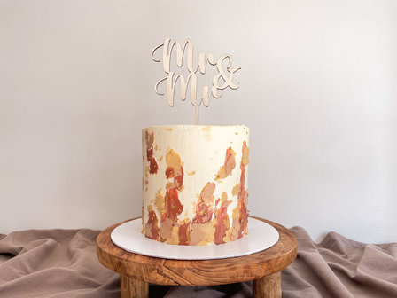 Caketopper &#039;Mr/Mrs &amp; Mr/Mrs&#039; sierlijk