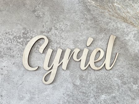 Houten naam &#039;Cyriel&#039;