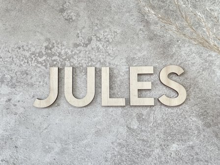 Houten naam &#039;Jules&#039;