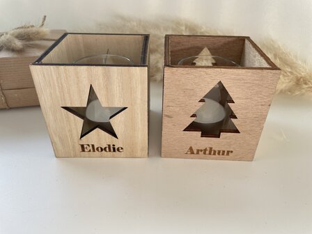 Kaarshouder met geurkaarsje