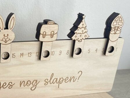 Houten aftelkalender