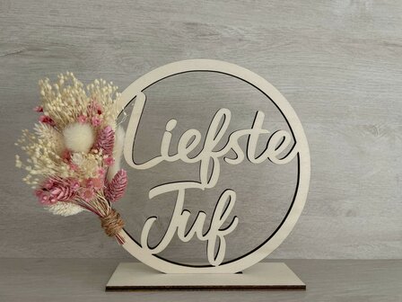 Mini flowerhoop &#039;Liefste Juf&#039; 