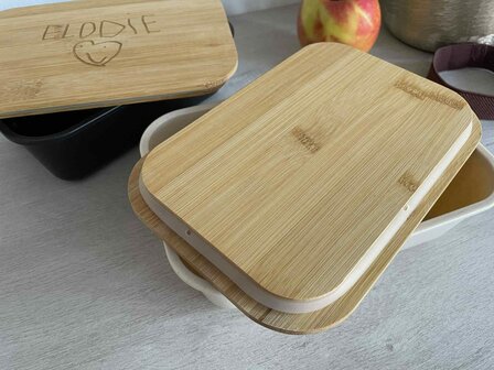 ACTIE! Brooddoos bamboe + GRATIS sleutelhanger
