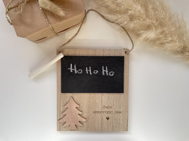 Krijtbordje met kerstboom