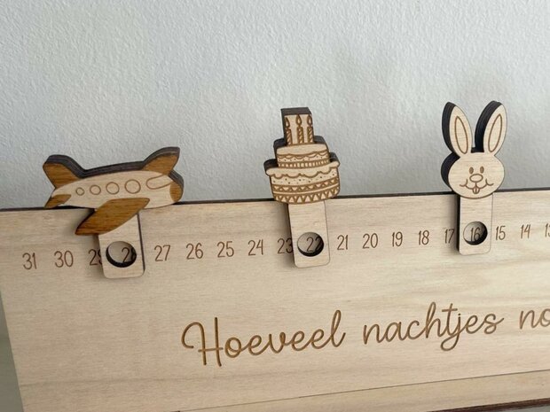 Houten aftelkalender