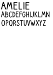 Houten naam 'Amelie'