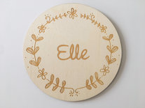 Naambord rond gepersonaliseerd