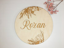 Naambord rond gepersonaliseerd