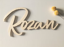 Houten naam gepersonaliseerd