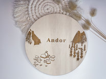 Naambord rond gepersonaliseerd