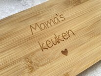 Gegraveerde snijplank bamboe