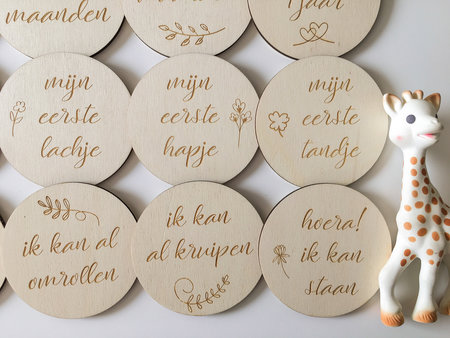 Mijlpaalkaarten baby – set van 16