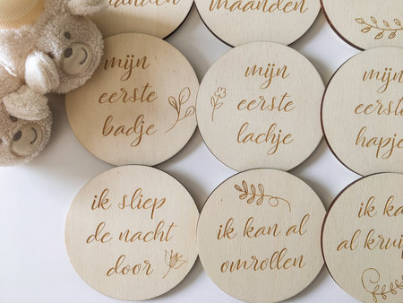 Mijlpaalkaarten baby – set van 16