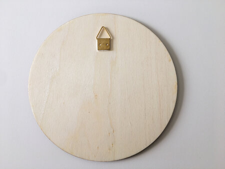 Gegraveerd houten naambord rond