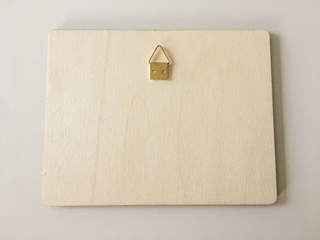 Gegraveerd houten naambord rechthoek