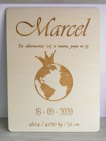 Groot houten bord – op maat