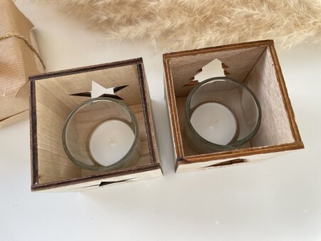 Kaarshouder met geurkaarsje