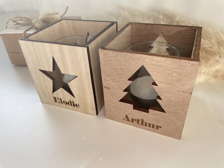 Kaarshouder met geurkaarsje