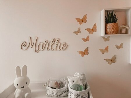 Houten naam gepersonaliseerd