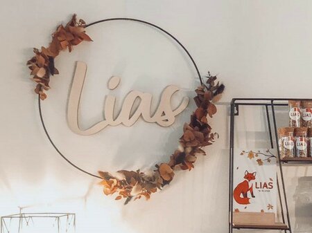 Houten naam gepersonaliseerd