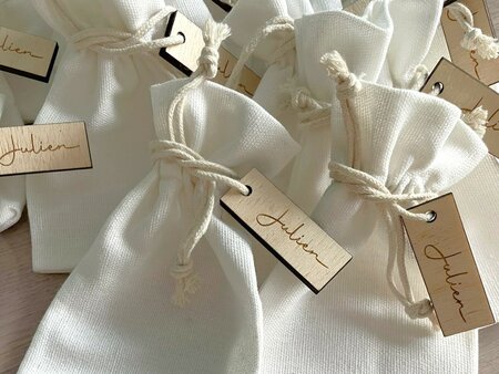 Gegraveerd houten label