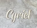 Houten naam 'Cyriel'