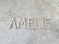Houten naam 'Amelie'