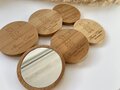 Gegraveerde houten spiegel