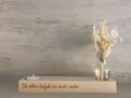Gegraveerde kaarthouder | vaasje, droogbloemen & theelicht