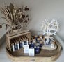Houten naam op voet 