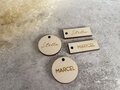 Gegraveerd houten label
